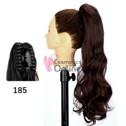 Extensie de par coada ondulata cu cleste 55 cm SS55-HT185 Castaniu Inchis